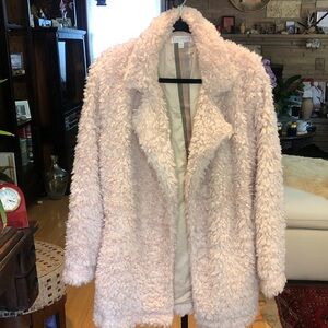 PJ Salvage Cream Faux Fur Coat